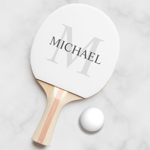 Klassisches Personalisiertes Monogramm und Name Tischtennis Schläger