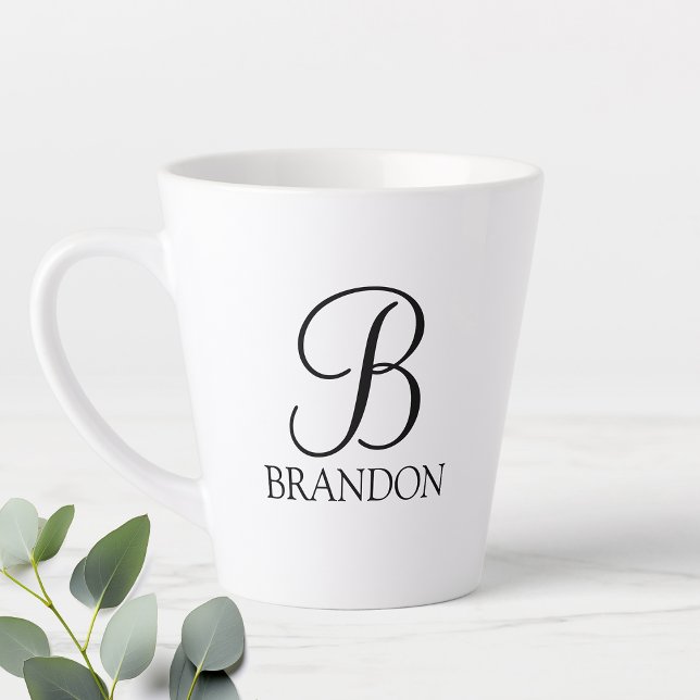 Klassisches Personalisiertes Skriptmonogramm und N Milchtasse (Von Creator hochgeladen)