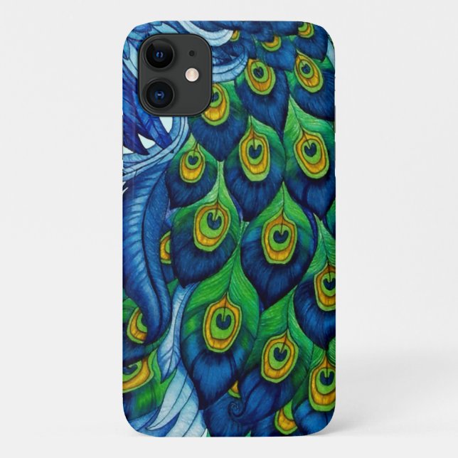 Klassisches Pfau-Design  Case-Mate iPhone Hülle (Rückseite)
