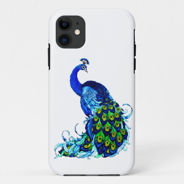 Klassisches Pfauendesign Case-Mate iPhone Hülle (Rückseite)