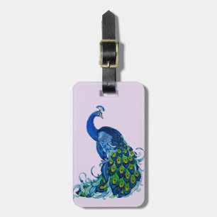 Klassisches Pfauendesign Gepäckanhänger