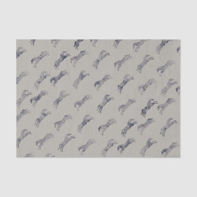 Klassisches Pferdemuster Seidenpapier (Vorderseite)