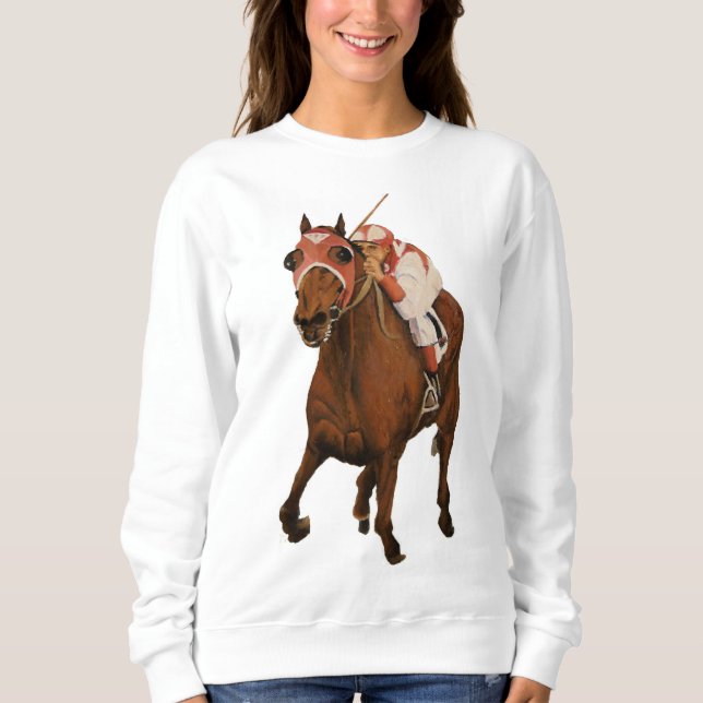 Klassisches Pferderennen Seabiscuit Beats War Admi Sweatshirt (Vorderseite)