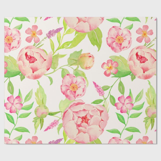 Klassisches Pink-Pink-Wrapping-Papier Geschenkpapier (Flach)