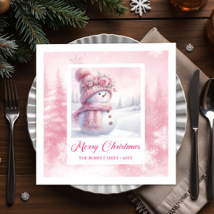 Klassisches Pinkmas Cozy Winter Forest Kinder Gesc Serviette