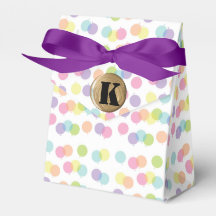 Klassisches Polka-Dot-Monogramm-Bevorzugungsfeld