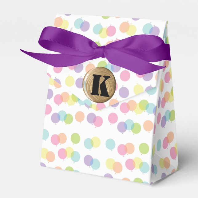 Klassisches Polka-Dot-Monogramm-Bevorzugungsfeld Geschenkschachtel (Vorderseite)