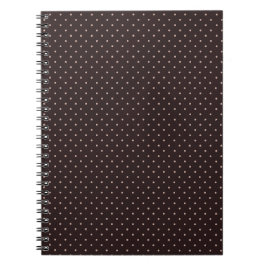 Klassisches Polka-Punkt-Muster, Braun, Boho-Polka- Notizblock