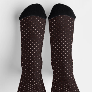 Klassisches Polka-Punkt-Muster, Braun, Boho-Polka- Socken