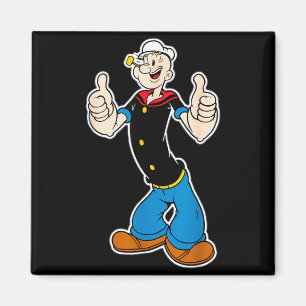 Klassisches Pop-Eye-Vintage-Cartoon Daumen Hoch T- Magnet
