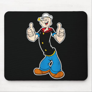 Klassisches Pop-Eye-Vintage-Cartoon-Daumen-Hoch-T- Mousepad