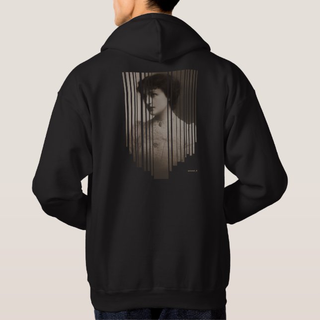 Klassisches Portrait Hoodie mit Abstrakter Visuell (Rückseite)