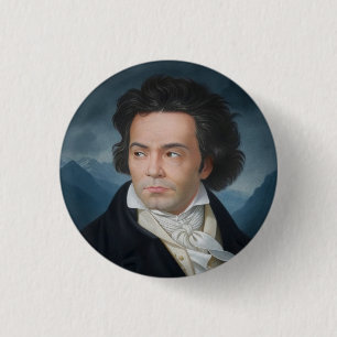 Klassisches Portrait von Beethoven Button