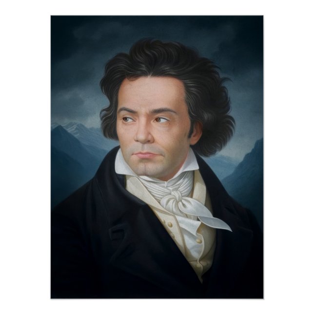 Klassisches Portrait von Beethoven Poster (Vorderseite)