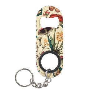 Klassisches Premium-Pilz- und Blumendesign Mini Flaschenöffner