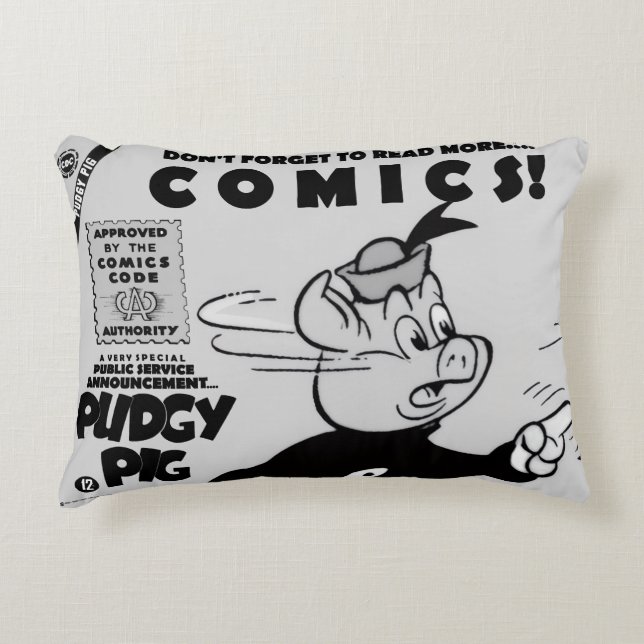 Klassisches PUDGY PIG (P.S.A.) Kissen (Vorderseite)
