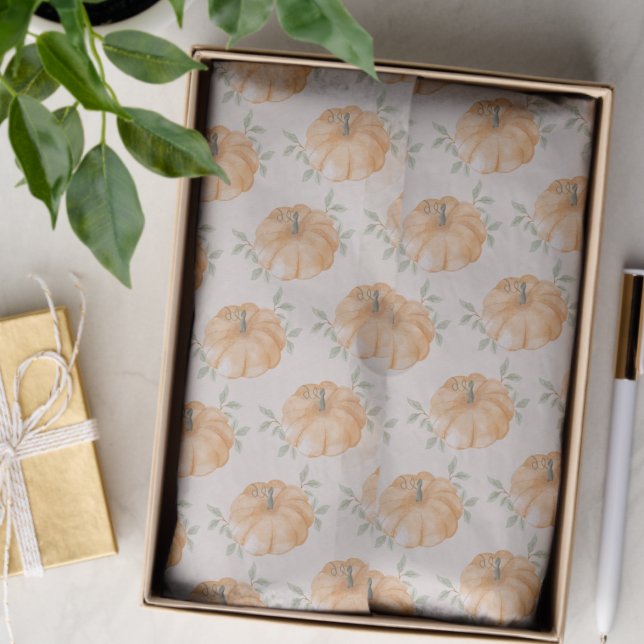 Klassisches Pumpkin Herbstfallmuster Seidenpapier (Von Creator hochgeladen)