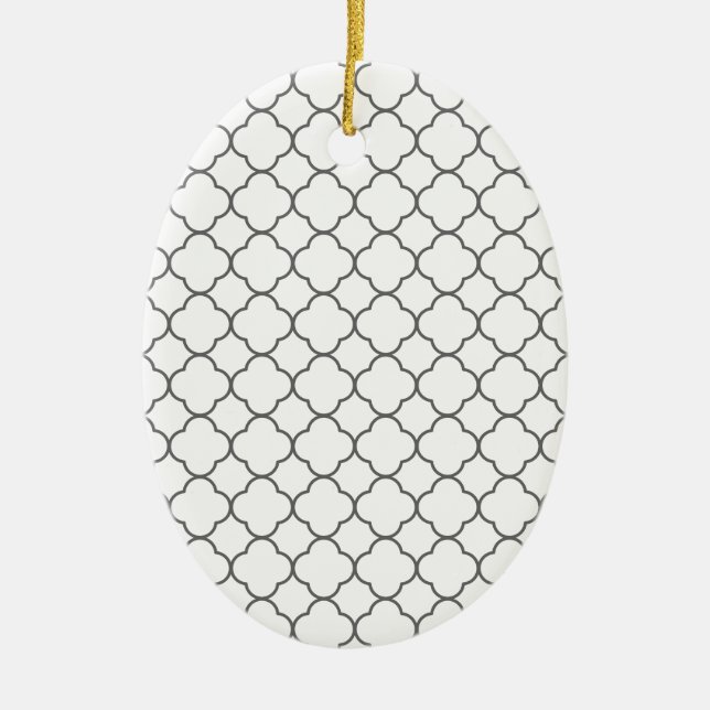 Klassisches Quatrefolienmuster Keramik Ornament (Vorne)