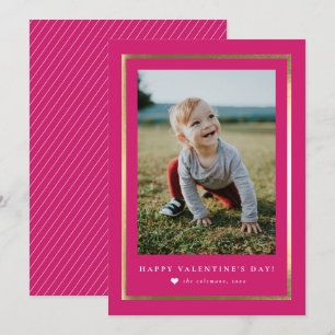 Klassisches Rahmenporträt Foto Valentinstag Notiz Mitteilungskarte