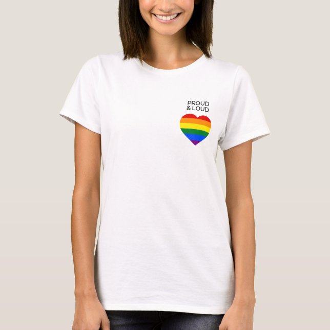 Klassisches Rainbow-Pride-T-Shirt T-Shirt (Vorderseite)