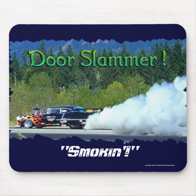 Klassisches Raucher-Doorslammer-Rennwagen Mousepad (Vorne)