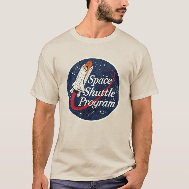 Klassisches Raumfährenprogramm-Abzeichen T-Shirt (Vorderseite)