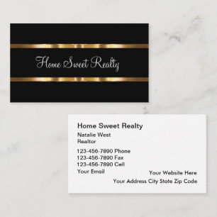 Klassisches Realtor-Theme Geschäftskarten-Template Visitenkarte