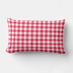 Klassisches Red Gingham Country Pattern Lendenkissen