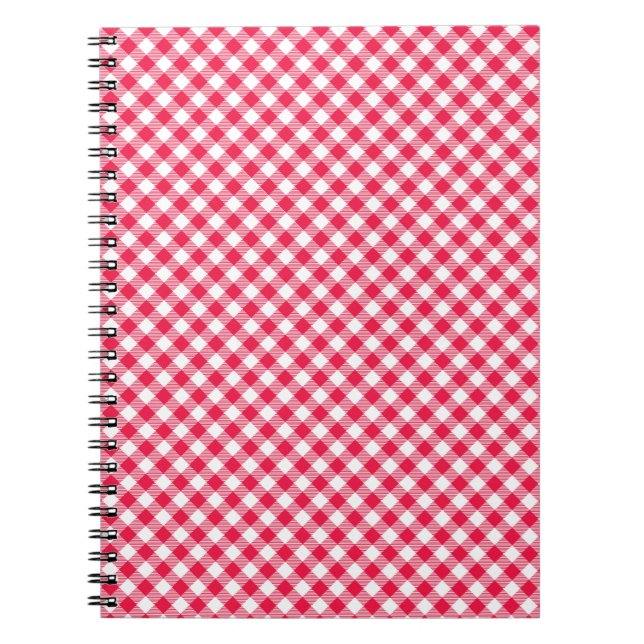 Klassisches Red Gingham Country Pattern Notizblock (Vorderseite)