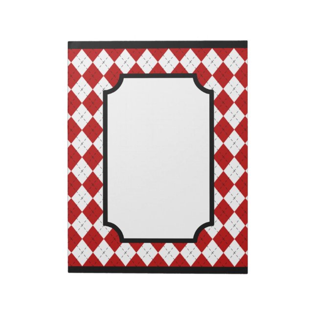 Klassisches Red Raute Kitchen Notepad Notizblock (Rotiert)