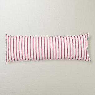 Klassisches Red Ticking Tape Stripe Body Pillow Seitenschläferkissen
