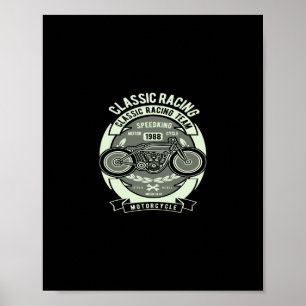 klassisches Rennmotorrad Poster