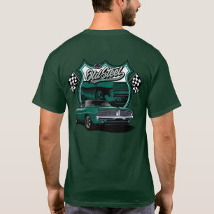 Klassisches Rennmuster aus altem Stahl T-Shirt