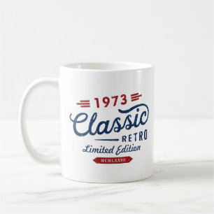 Klassisches Retro 1973 Limitierte Auflage Geburtst Kaffeetasse