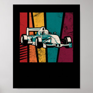 Klassisches Retro 70er Formel Motorsport Racing Poster