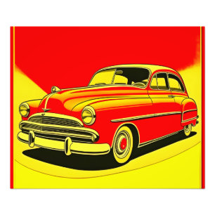 Klassisches Retro-Autoposter Fotodruck