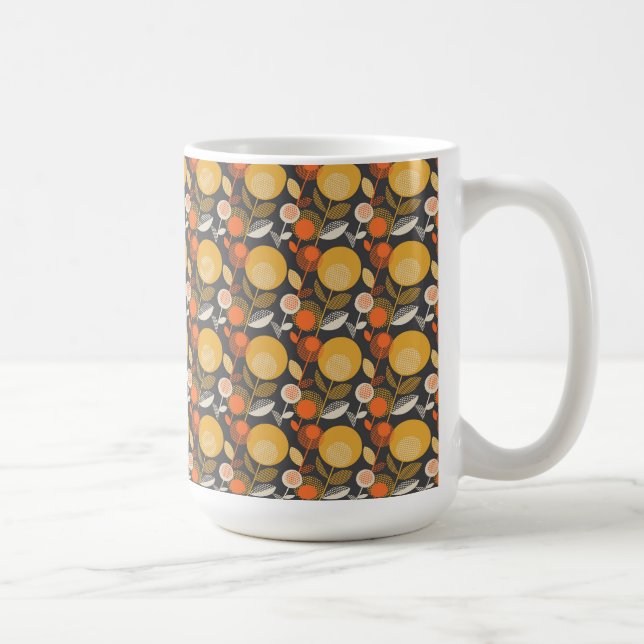 Klassisches Retro Blumenmuster Kaffeetasse (Rechts)