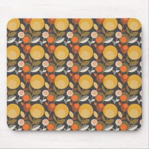 Klassisches Retro Blumenmuster Mousepad