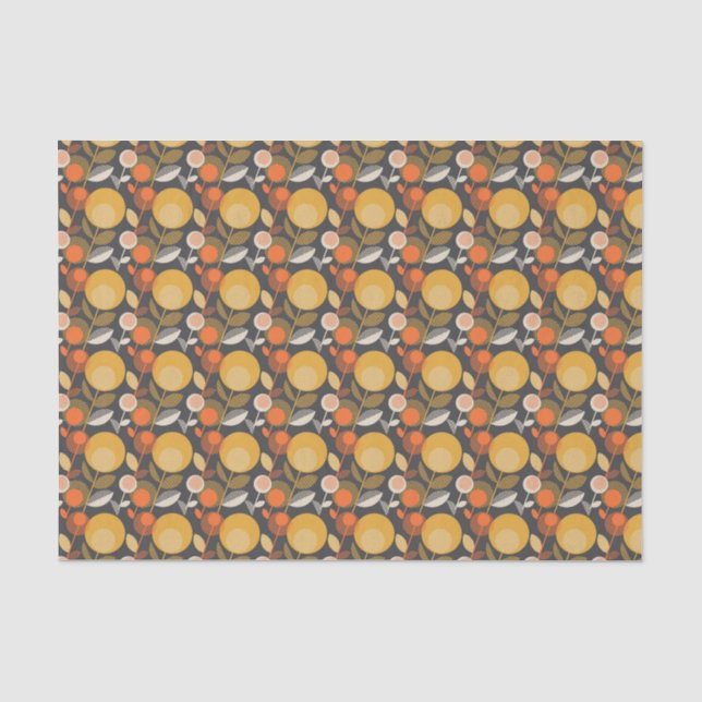 Klassisches Retro Blumenmuster Seidenpapier (Vorderseite)