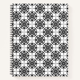 Klassisches Retro-Feeling geometrisches Muster Notizbuch