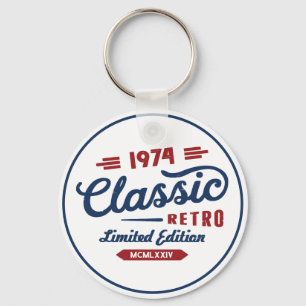 Klassisches Retro-Geburtstagsgeschenk PERSONALIS Schlüsselanhänger