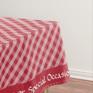 Klassisches Retro Red Checkered Gingham-Muster Tischdecke