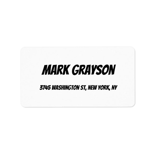 Klassisches Retro Stilvolles Schlichtes Elegantes Adressaufkleber (Vorne)