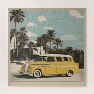 Klassisches Retro-Vintage-Autoposter Puzzle