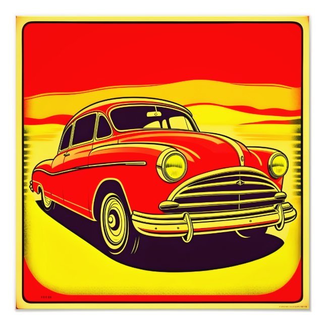 Klassisches Retro-Vintage-Poster Fotodruck (Vorne)