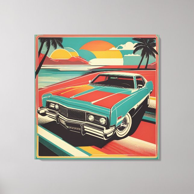 Klassisches Retro-Vintage-Poster Leinwanddruck (Vorderseite)