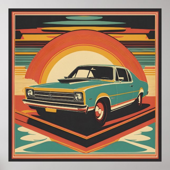 Klassisches Retro-Vintage-Poster Poster (Vorne)