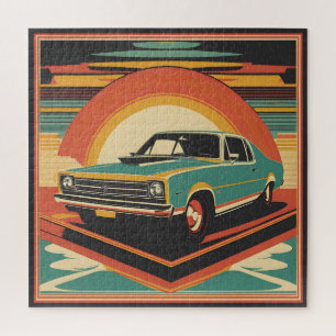 Klassisches Retro-Vintage-Poster Puzzle