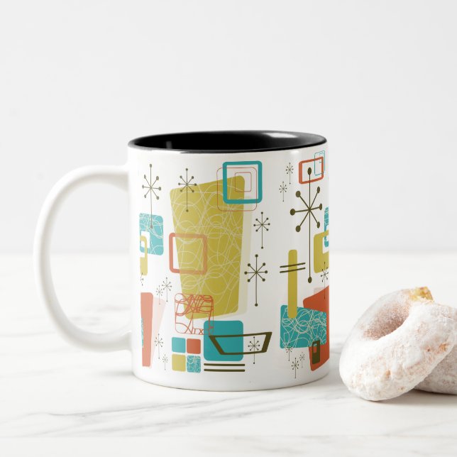 Klassisches Retro Zweifarbige Tasse (Mit Donut)