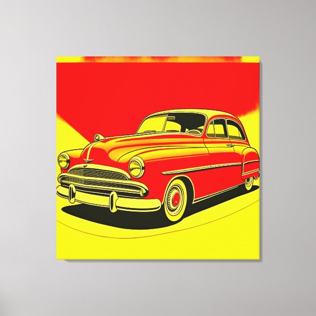 Klassisches Retroposter Leinwanddruck (Vorderseite)